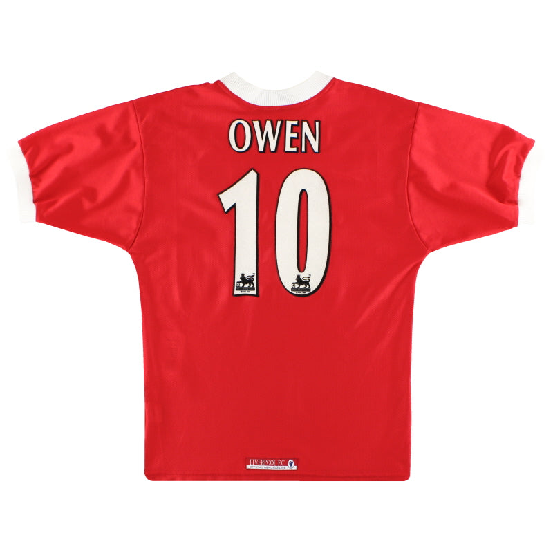 1998-00 Liverpool Reebok Home Shirt Owen #10 XL - Classic Football Kit