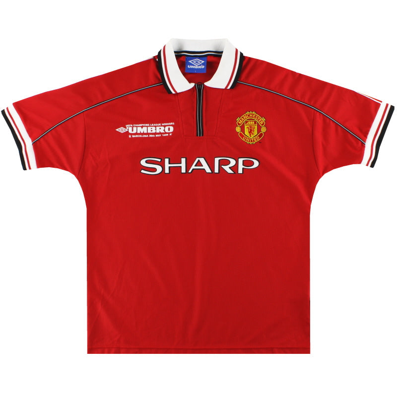 1998-00 Manchester United Umbro 'CL Winners' Home Shirt XL