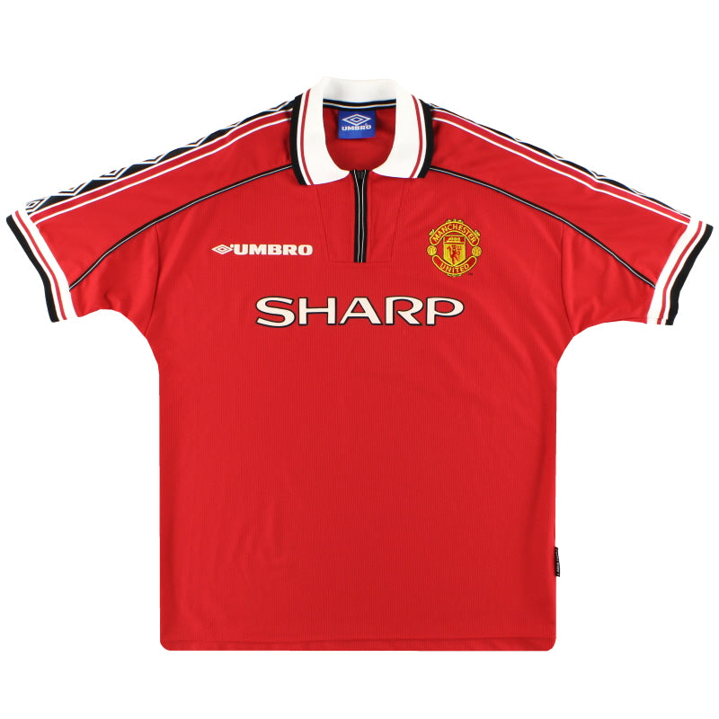 1998-00 Manchester United Umbro Home Shirt XXL - Classic Football Kit