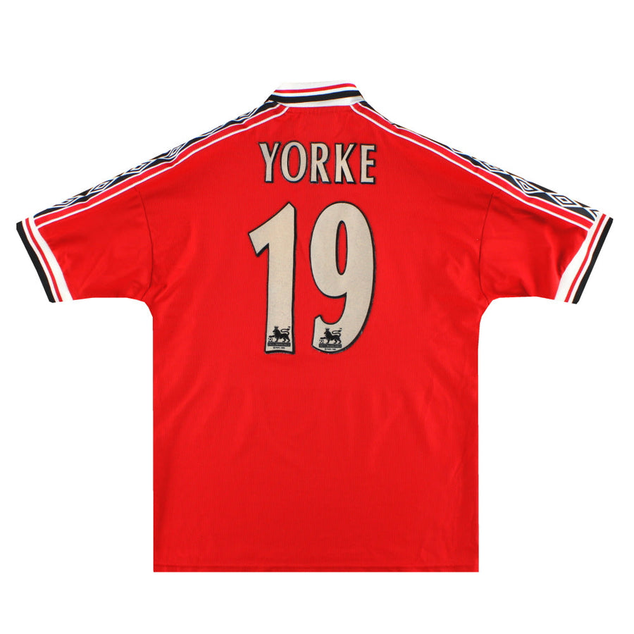1998-00 Manchester United Umbro Home Shirt Yorke #19 L