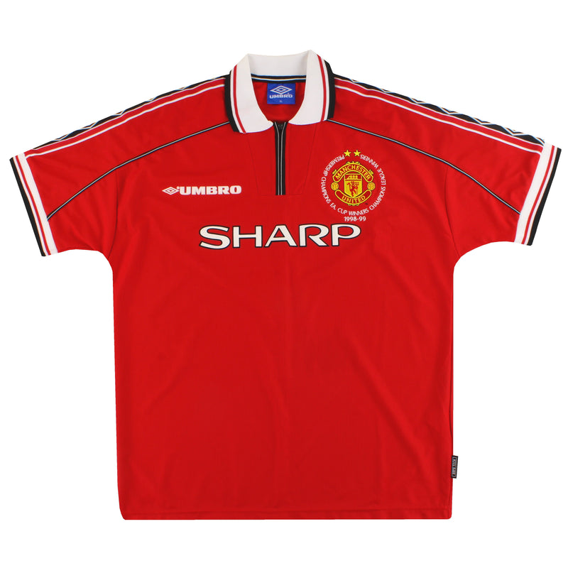1998-00 Manchester United Umbro 'Treble Winners' Home Shirt XL