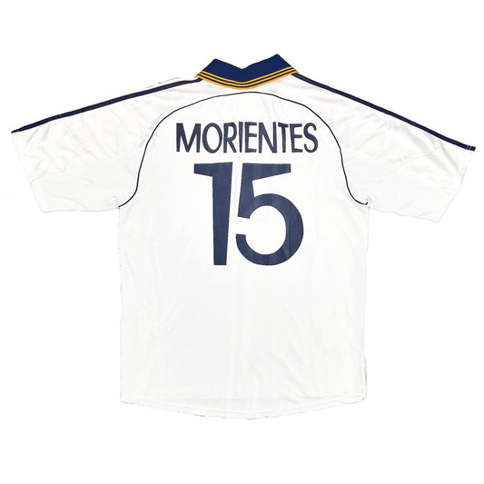 1998/00 REAL MADRID MORIENTES #15 HOME SHIRT (L) ADIDAS