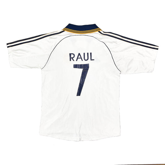 1998/00 Real Madrid Raul #7 Home Shirt (S) Adidas