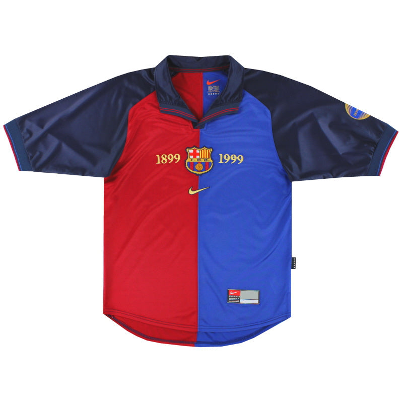 1999-00 Barcelona Nike Centenary Home Shirt M