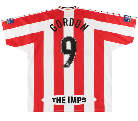 1999-00 Lincoln City Avec Match Issue Home Shirt Gordon #9 XL