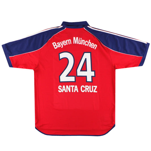 1999-01 Bayern Munich adidas Home Shirt Santa Cruz #24 XL