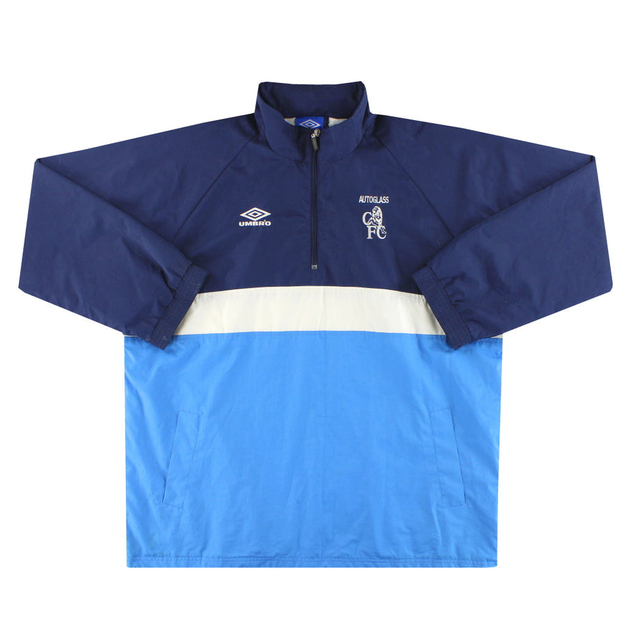 1999-01 Chelsea Umbro 1/4 Zip Hooded Track Top XL