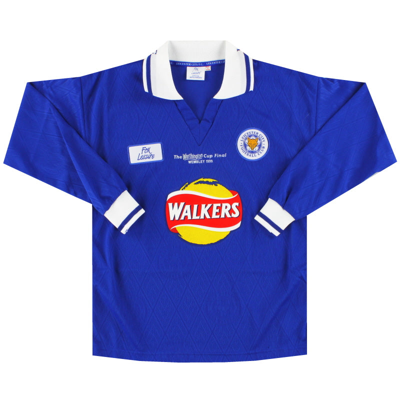 1999 Leicester Fox Leisure 'Worthington Cup Final' Home Shirt L/S *Mint*