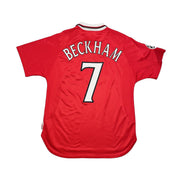 1999/00 Manchester United Beckham #7 'C/L Winners' Home Shirt (L) Umbro