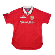 1999/00 Manchester United Beckham #7 'C/L Winners' Home Shirt (L) Umbro