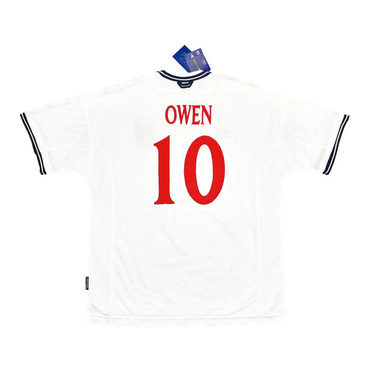 1999/01 England Owen #10 *BNWT* Signed Home Shirt (XXL) Umbro
