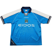 1999/01 Manchester City Goater #10 Home Shirt (L) Le Coq