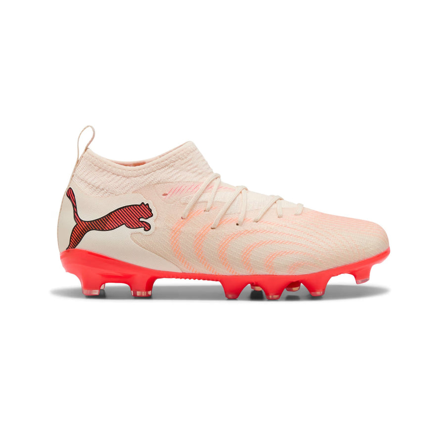 Puma Future 9 Match FG/AG Jnr Football Boots - Sugared Almond/Puma White/Ultra Red/Puma Black