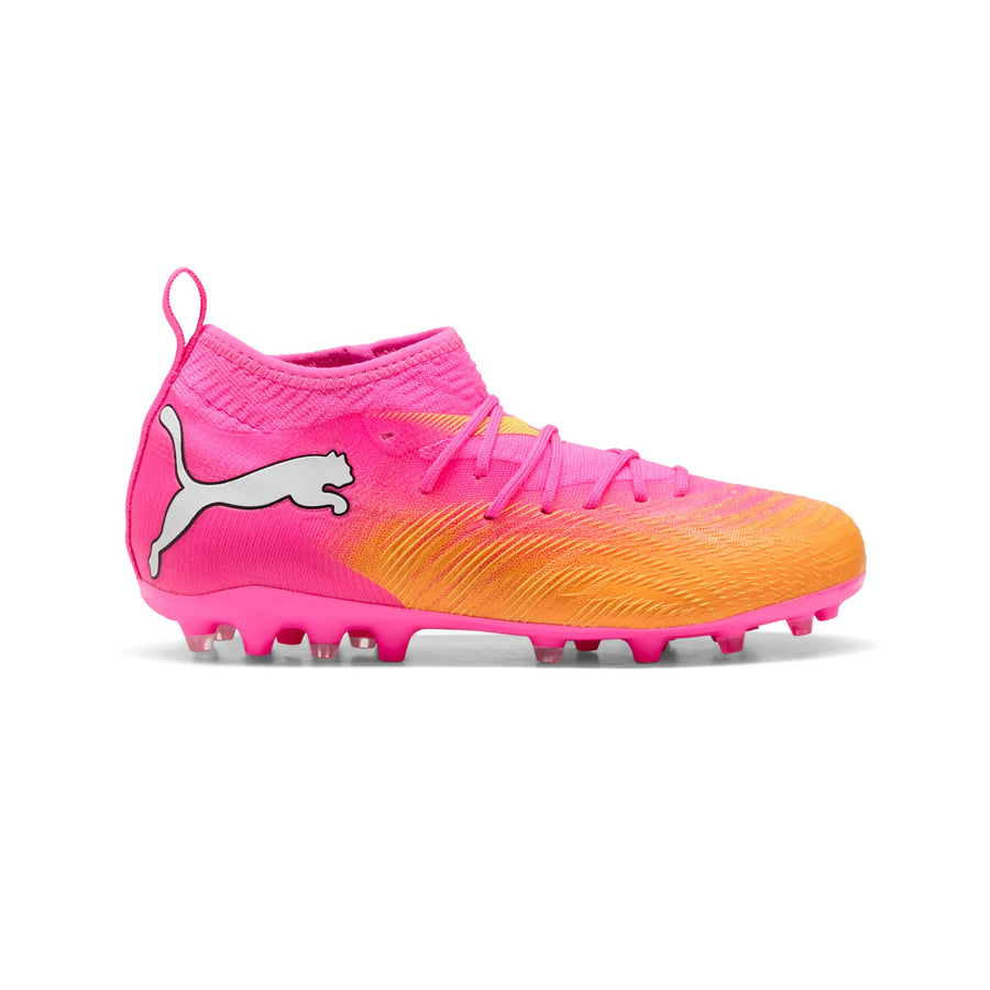 Puma Future 9 Match MG Jnr Football Boots - Poison Pink/Sun Stream/Bright Aqua