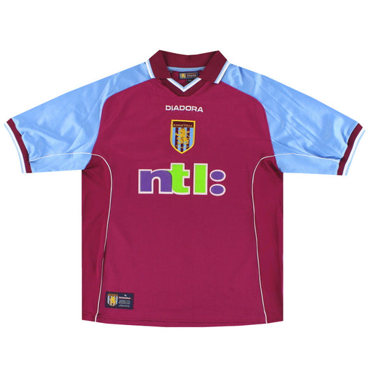 2000-01 Aston Villa Diadora Home Shirt XS
