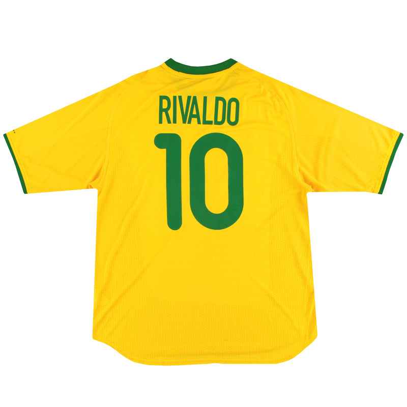 2000-02 Brazil Nike Home Shirt Rivaldo #10 *w/tags* L