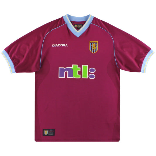 2001-02 Aston Villa Diadora Home Shirt *Mint* L