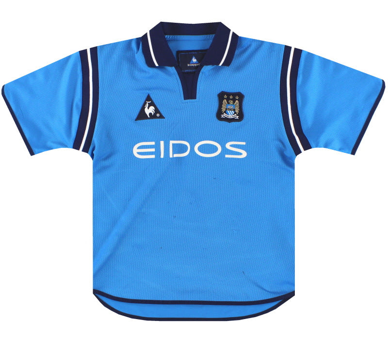 2001-02 Manchester City Le Coq Sportif Home Shirt S.Boys