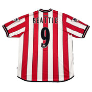 2001/02 Southampton Beattie #9 *Match Worn Vs Manchester United* Home Shirt (XL) Sfc