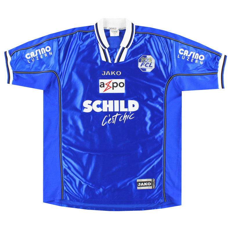 2002-03 FC Luzern Jako Player Issue Home Shirt #15 XL - Classic Football Kit