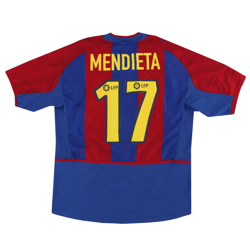 2002-03 Barcelona Nike Home Shirt Mendieta #17 M
