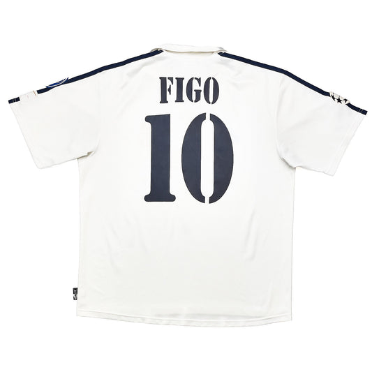 2002/03 Real Madrid Figo #10 C/L Centenary Home Shirt (L) Adidas