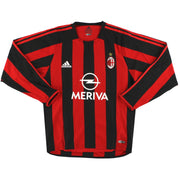 2003-04 AC Milan adidas Player Issue Home Shirt #8 L/S *As New*