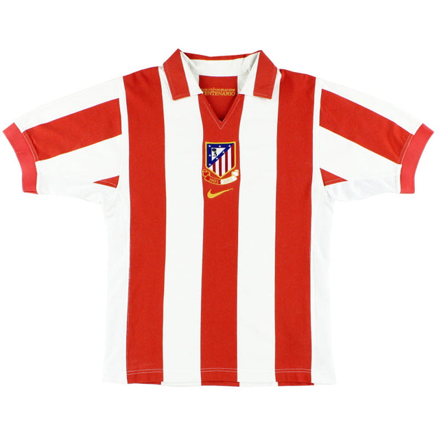 2003-04 Atletico Madrid Nike Centenary Home Shirt L