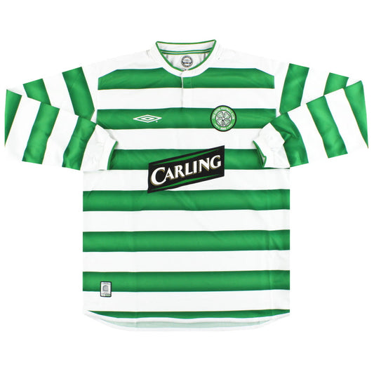 2003-04 Celtic Umbro Home Shirt L/S *As New* L