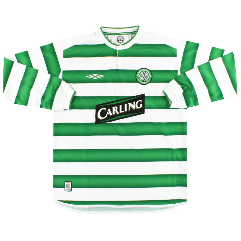 2003-04 Celtic Umbro Home Shirt L/S *As New* L