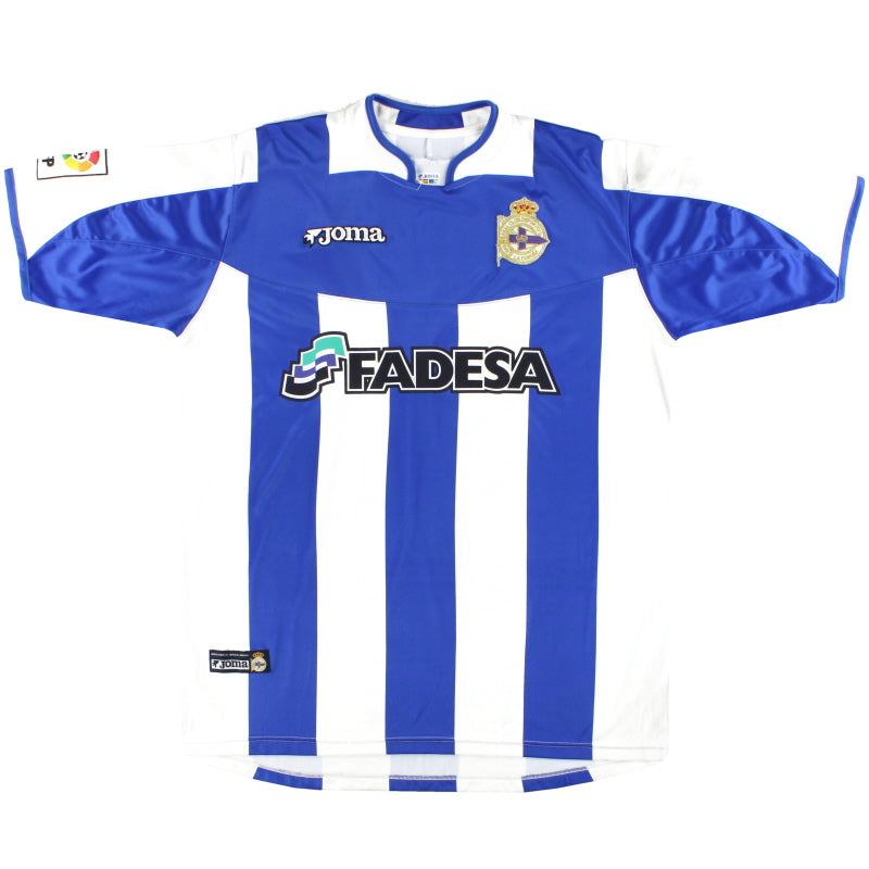 2003-04 Deportivo Joma Home Shirt XL - Classic Football Kit