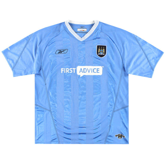 2003-04 Manchester City Reebok Home Shirt *Mint* L