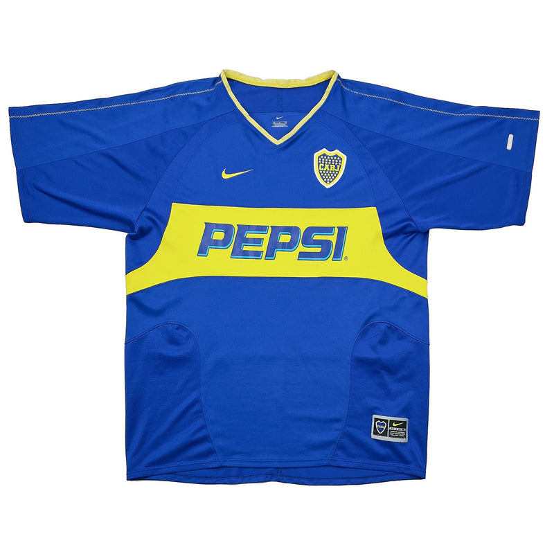 2003/04 Boca Juniors Tevez #9 Home Shirt (M) Nike