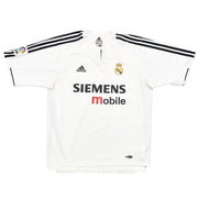 2003/04 Real Madrid Zidane #5 *Player Issue* Home Shirt (L) Adidas