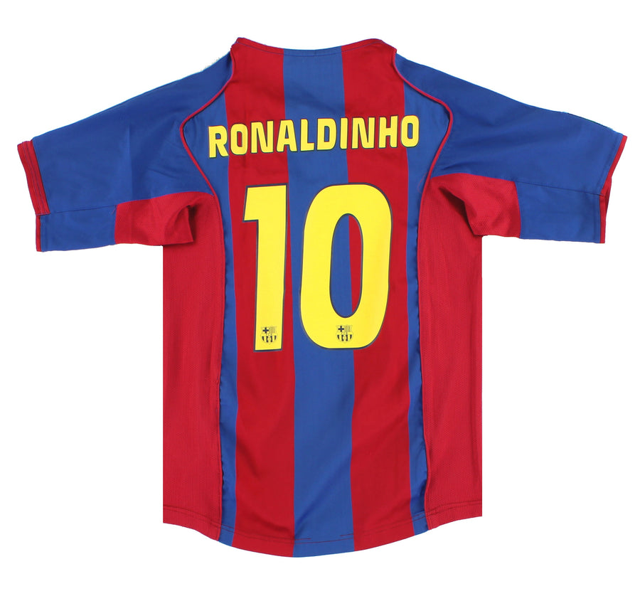 2004-05 Barcelona Nike Home Shirt Ronaldinho #10 M.Boys