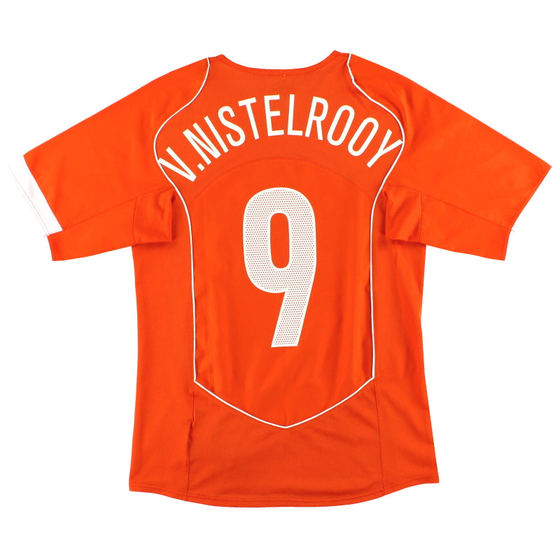 2004-06 Holland Home Shirt v.Nistelrooy #9 S