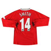 2004-06 Manchester United Nike Home Shirt Smith #14 L/S L.Boys - Classic Football Kit