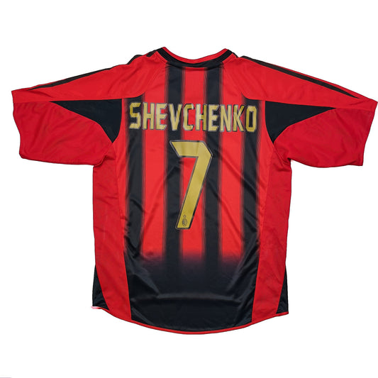 2004/05 AC Milan Shevchenko #7 Home Shirt (M) Adidas
