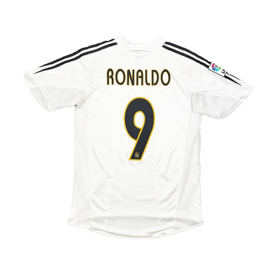 2004/05 Real Madrid Ronaldo #9 Home Shirt (M) Adidas