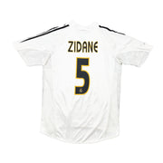2004/05 Real Madrid Zidane #5 *Player Issue* Home Shirt (M) Adidas