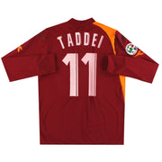 2005-06 Roma Diadora PI Home Shirt Taddei #11 L/S *As New* XL