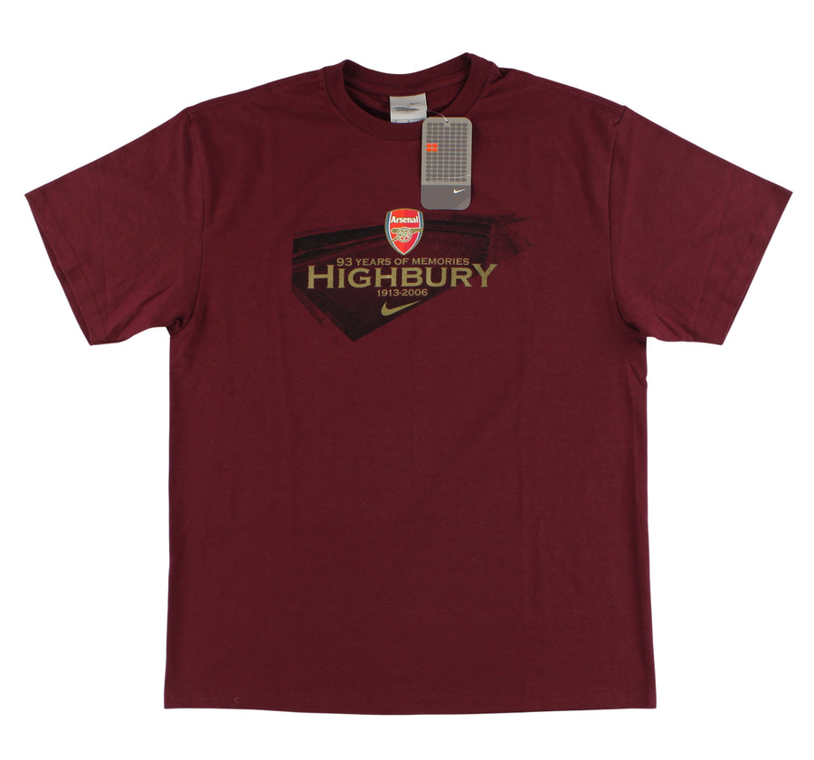 2005-06 Arsenal 'Highbury' Graphic Tee *w/tags* M