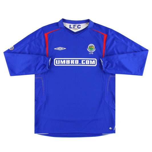 2005-06 Linfield Umbro Home Shirt L/S L