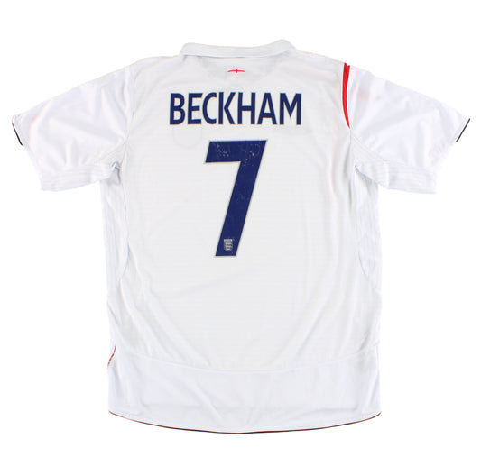 2005-07 England Umbro Home Shirt Beckham #7 L