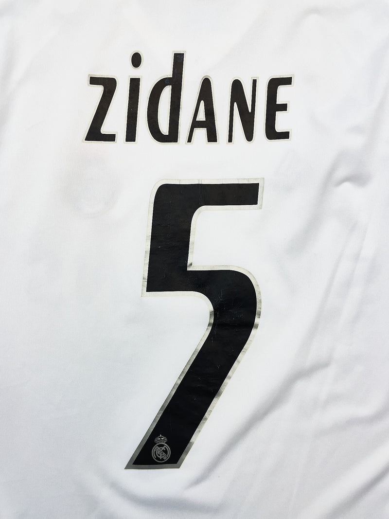 2005/06 Real Madrid Zidane #5 Home Shirt (M) Adidas