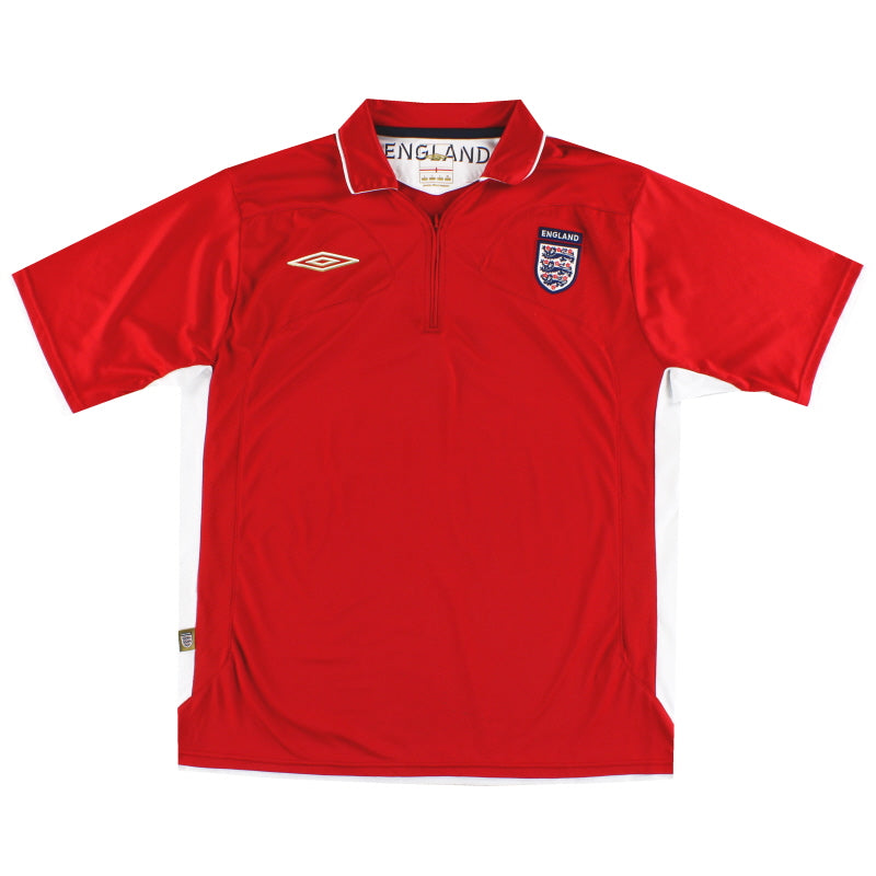 2006-07 England Umbro 1/4 Zip Training Shirt L