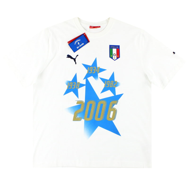 2006-07 Italy Puma 'Campioni Del Mondo' Graphic Tee *BNIB* XXL - Classic Football Kit