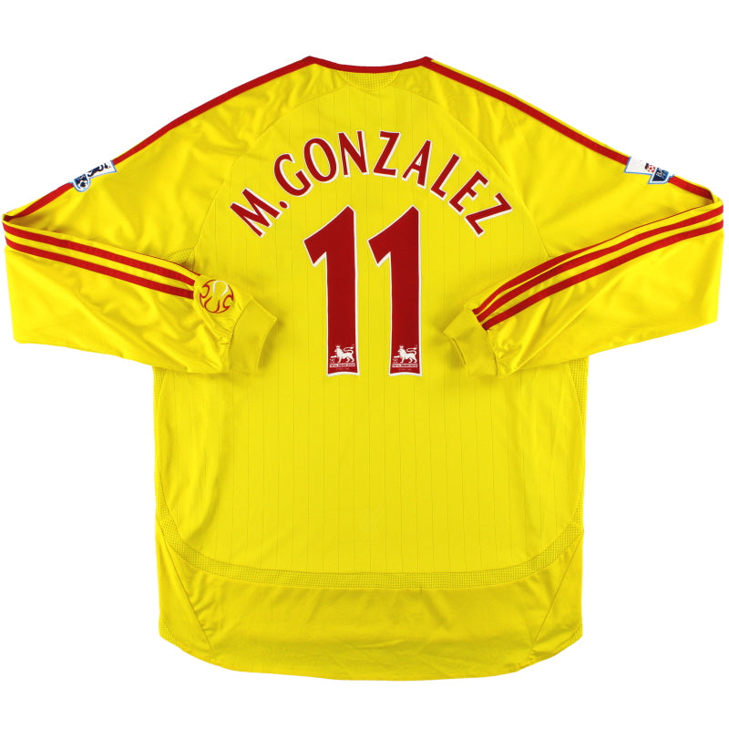 2006-07 Liverpool adidas Away Shirt M. Gonzalez #11 L/S