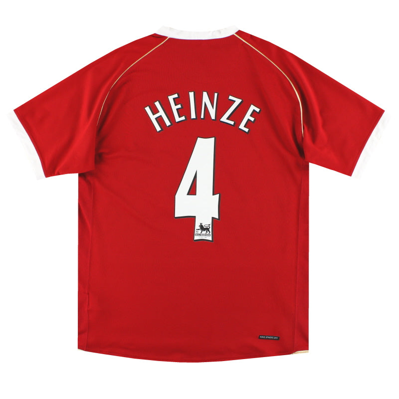 2006-07 Manchester United Nike Home Shirt Heinze #4 *Mint* L