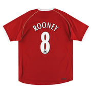 2006-07 Manchester United Nike Home Shirt Rooney #8 XL - Classic Football Kit